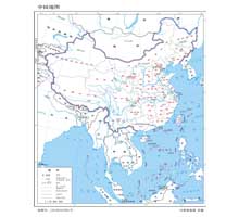 中国地图 1:3000万 16开标准地图