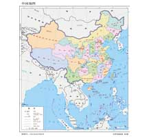 中国地图 1:3000万 16开标准地图