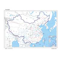 中国地图 1:2200万 16开标准地图