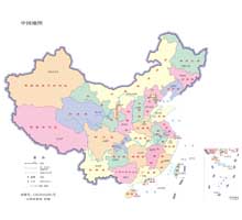 中国地图 1:2200万 8开标准地图