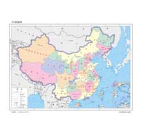 中国地图 1:2200万 16开标准地图