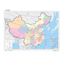 中国地图 1:2200万 16开标准地图
