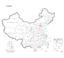 中国地图 1:2200万 16开标准地图