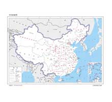 中国地图 1:2200万 16开标准地图