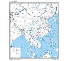 中国地图  1:4200万  32开标准地图