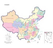中国地图  1:3200万  32开标准地图