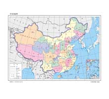 中国地图  1:3200万  32开标准地图