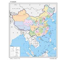 中国地图  1:4200万  32开标准地图