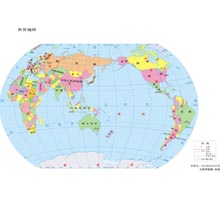 世界地图 1:1.8亿 32开 标准地图