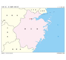 浙江省 1∶330万 32开
