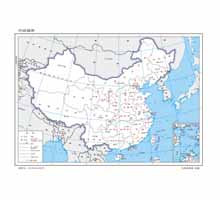 中国地图 1:3200万 32开标准地图