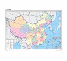 中国地图 1:3200万 32开标准地图