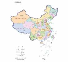 中国地图 1:4200万 32开标准地图