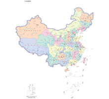 中国地图 1:1400万 4开标准地图