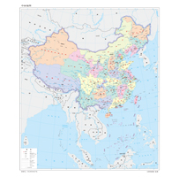 中国地图 1:1400万 4开标准地图