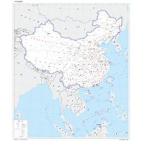 中国地图 1:1400万 4开标准地图