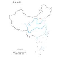 中国地图  1:6000万  64开标准地图
