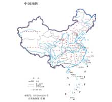 中国地图  1:6000万  64开标准地图