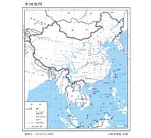 中国地图  1:6000万  64开标准地图