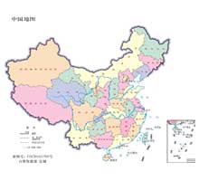 中国地图  1:4800万  64开标准地图