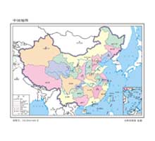 中国地图  1:4800万  64开标准地图