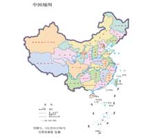 中国地图  1:6000万  64开标准地图
