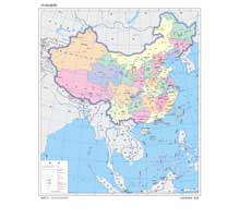 中国地图 1:2000万 8开标准地图