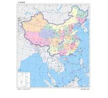 中国地图 1:2000万 8开标准地图