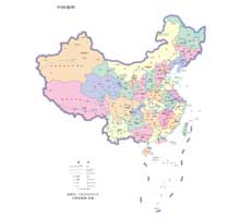 中国地图 1:2000万 8开标准地图