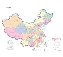 中国地图 1:1600万 8开标准地图