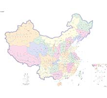 中国地图 1:740万 对开标准地图