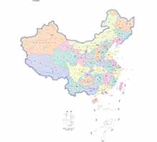 中国地图 1:1000万 对开标准地图