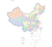 中国地图 1:1000万 对开标准地图