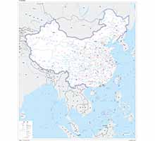 中国地图 1:1000万 对开标准地图