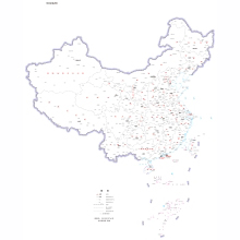 中国地图 1∶1000万 对开标准地图