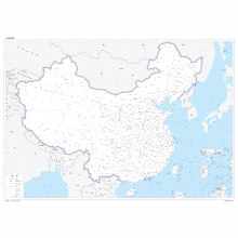 中国地图 1∶740万 对开标准地图