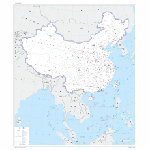 中国地图 1∶1000万 对开标准地图
